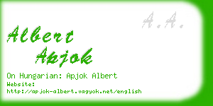 albert apjok business card